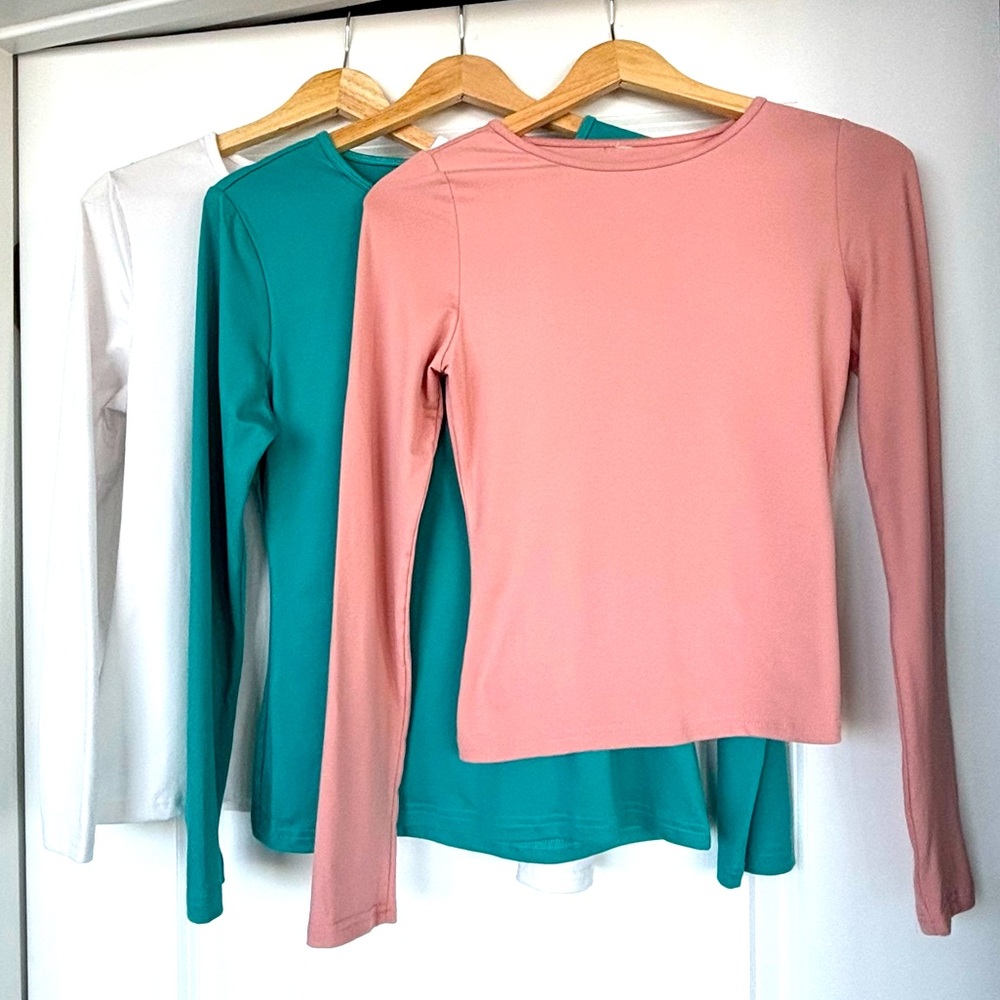 Women's Long Sleeve Super Soft Spring Shirts, Size S, Lot of 3